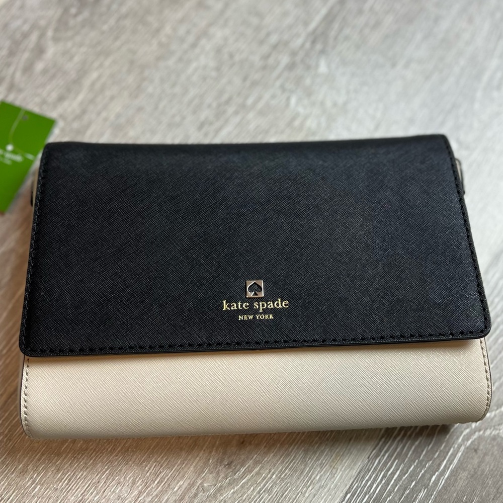Kate Spade ♠️ Alek Charlotte Street Crossbody OstreggBlk NWT - Picture 3 of 12